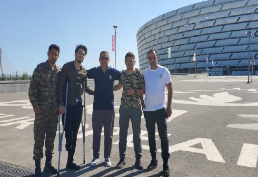 Ветераны Карабахской войны на матче Евро-2020 в Баку (ФОТО)